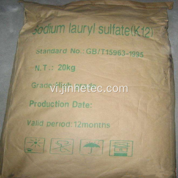 Chất tẩy rửa nguyên liệu thô natri lauryl sulphate sls k12